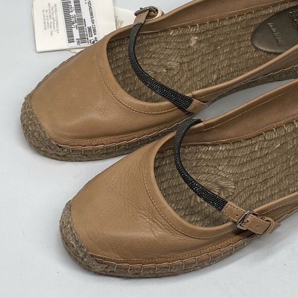 Brunello Cucinelli Monili-Embellished Leather Espadrilles size 40 - Picture 7 of 14